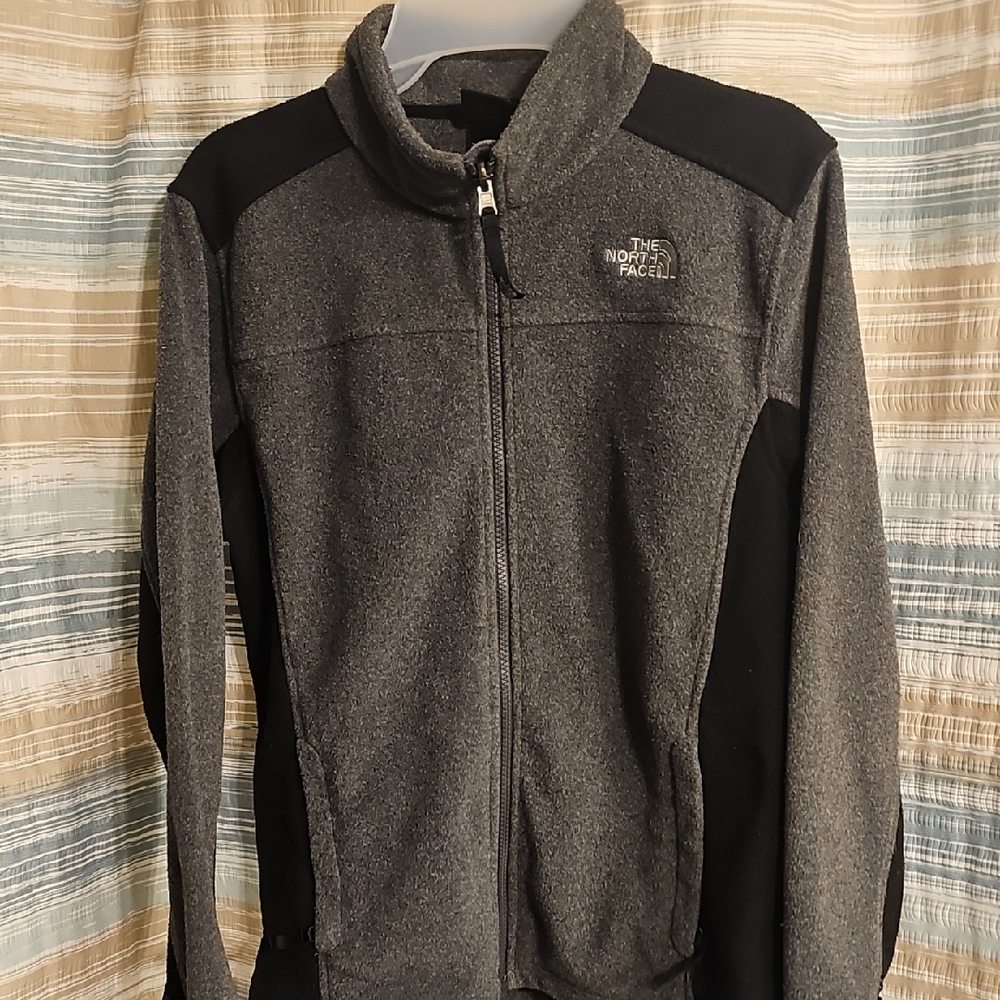 The North Face Boys Charcoal and Black Fleece Jacket
